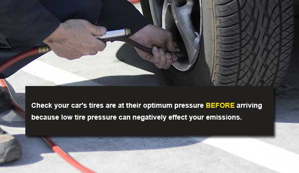 smog test pass tip - check tire pressure