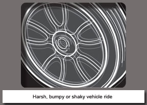 Harsh, bumpy or shaky vehicle ride